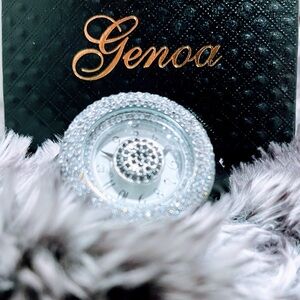 Genoa Crystal-Studded Silver Watch